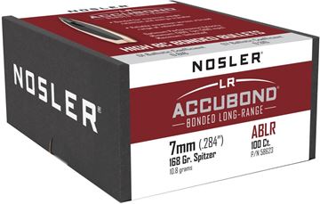 Picture of Nosler 58623 Accubond Long Range Rifle Bullets 7mm 168gr SP 100 Ct