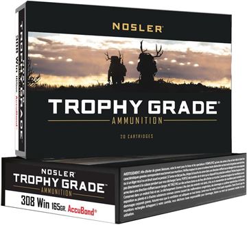 Picture of Nosler 60049 Trophy Grade Rifle Ammo, 308 Winchester 165gr AccuBond (20 ct.)