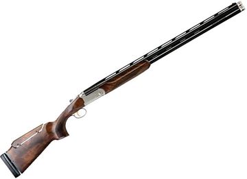 Picture of Akkar Churchill 206 Sporting Over/Under Shotgun - 12Ga, 3", 32", Vented Rib, Gloss Blue, Steel Receiver, Select Walnut Stock, Fiber Optic Front Sight, Adjustable Comb, Extended Mobil Choke (F,IM,M,IC,C)