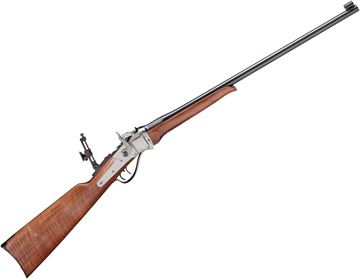 Picture of Davide Pedersoli 010S762303 Sharps Little Betsy Single-shot Rifle 30-30 Win, 24" Bbl, American walnut Stock, matt blue finish