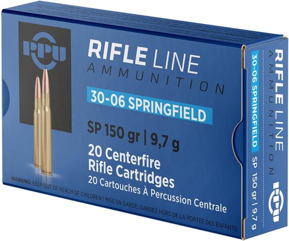 Picture of PPU PP30061 Rifle Ammo 30-06 SPR SP 150gr