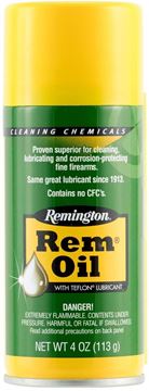 Picture of Remington Gun Care, Oils & Lubricants - Rem Oil, 4oz Aerosol, Bi-Lingual/Health Canada Approved