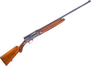 Picture of Used FN Browning Auto 5 Semi-Auto Shotgun, 12 Ga, 2-3/4", 25" Barrel, Blued, Wood Stock, Extra 26" Barrel W/ Flex Choke, Push Forward Style Safety, 1948 Mfg, Fixed Full Choke, Good Condition