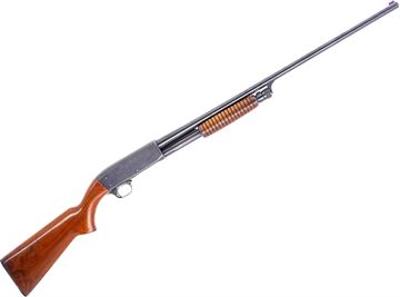 Picture of Used Ithaca 37 Pump-Action Shotgun, 20Ga, 2-3/4" Chamber, 26" Barrel, Blued, Wood Stock, Fiber Optic Bead, Fixed Full Choke, Very Good Condition