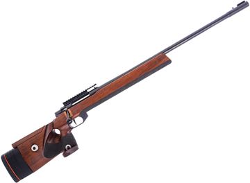 Picture of Used Keppeler 300M Single Shot Rifle, 308 Win, 27" Barrel, Blued, Walnut Thumbhole Stock, Angled Adjustable Trigger, Beretta Recoil Pad, Optic Rail, Very Good Condition