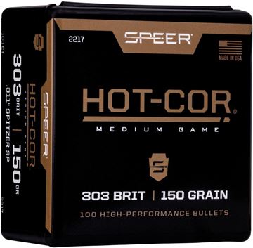 Picture of Speer Hunting Rifle Bullets - 303 Cal (.311"), 150Gr, Hot-Cor, Spitzer SP, 100ct Box