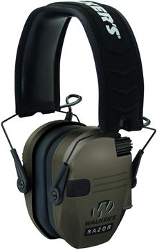 Picture of Walker's GWP-RSEM-FDE Razor Slim Electronic Muff - Flat Dark Earth: Low-Profile Hearing Protection In Stylish Flat Dark Earth Color.