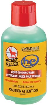 Picture of Wildlife Research 20546 Scent Killer Liquid Clothing Wash (Super Charged) BI-LINGUAL, 18 FL OZ