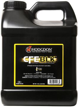 Picture of Hodgdon BLACK8 Copper Fouling Eraser Spherical Smokeless Rifle Powder, 8 Lb, State Laws Apply