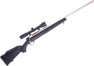 Picture of Used Tikka T3 Varmint Bolt-Action Rifle, 243 Win, 24" Barrel, Stainless, Black Synthetic Stock, Vortex Diamondback 3-9x40 Riflescope, 1 Magazine, Good Condition